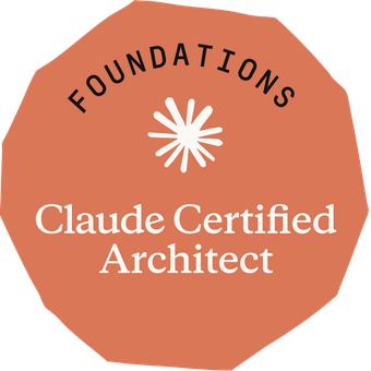 Claude Certified Architect — Foundations badge, issued by Anthropic